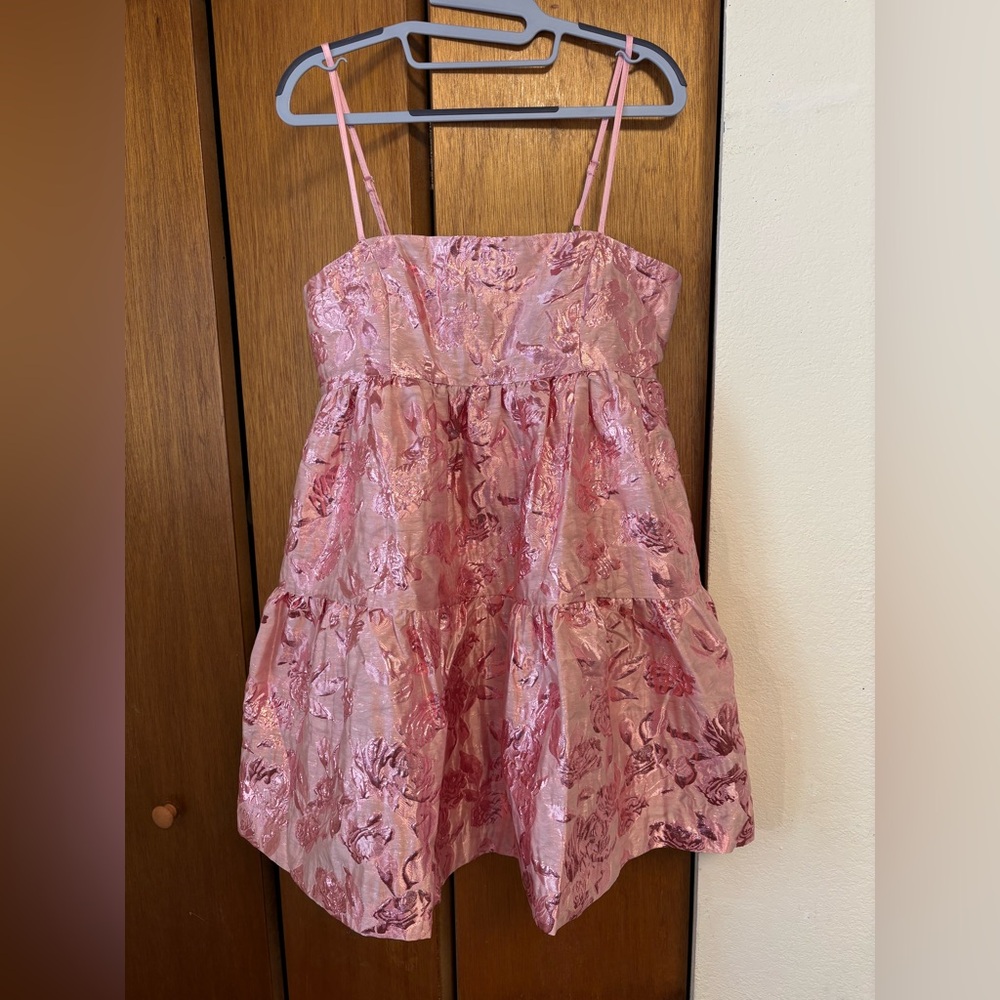NEW! Endless Rose Strapless Pink Floral Dress from Anthropologie - Picture 6 of 9